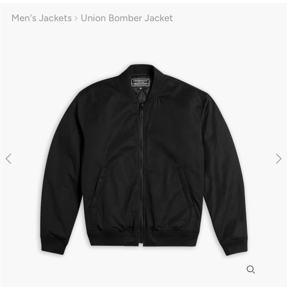 Thursday boot co union bomber jacket Large black